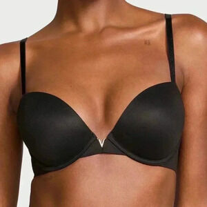 Victoria's Secret  Smooth Push Up Bra Black Size 36DDD